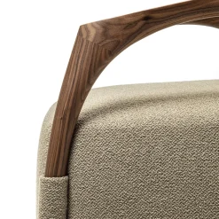 Chassis Canaletto Walnut Solid Wood Armchair & Fabric Upholstery