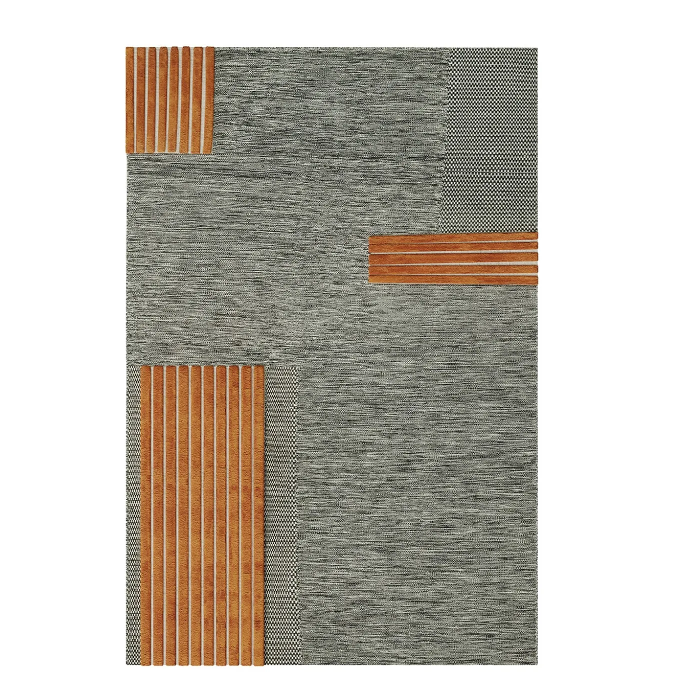 Checkers Caramel and Black Rug