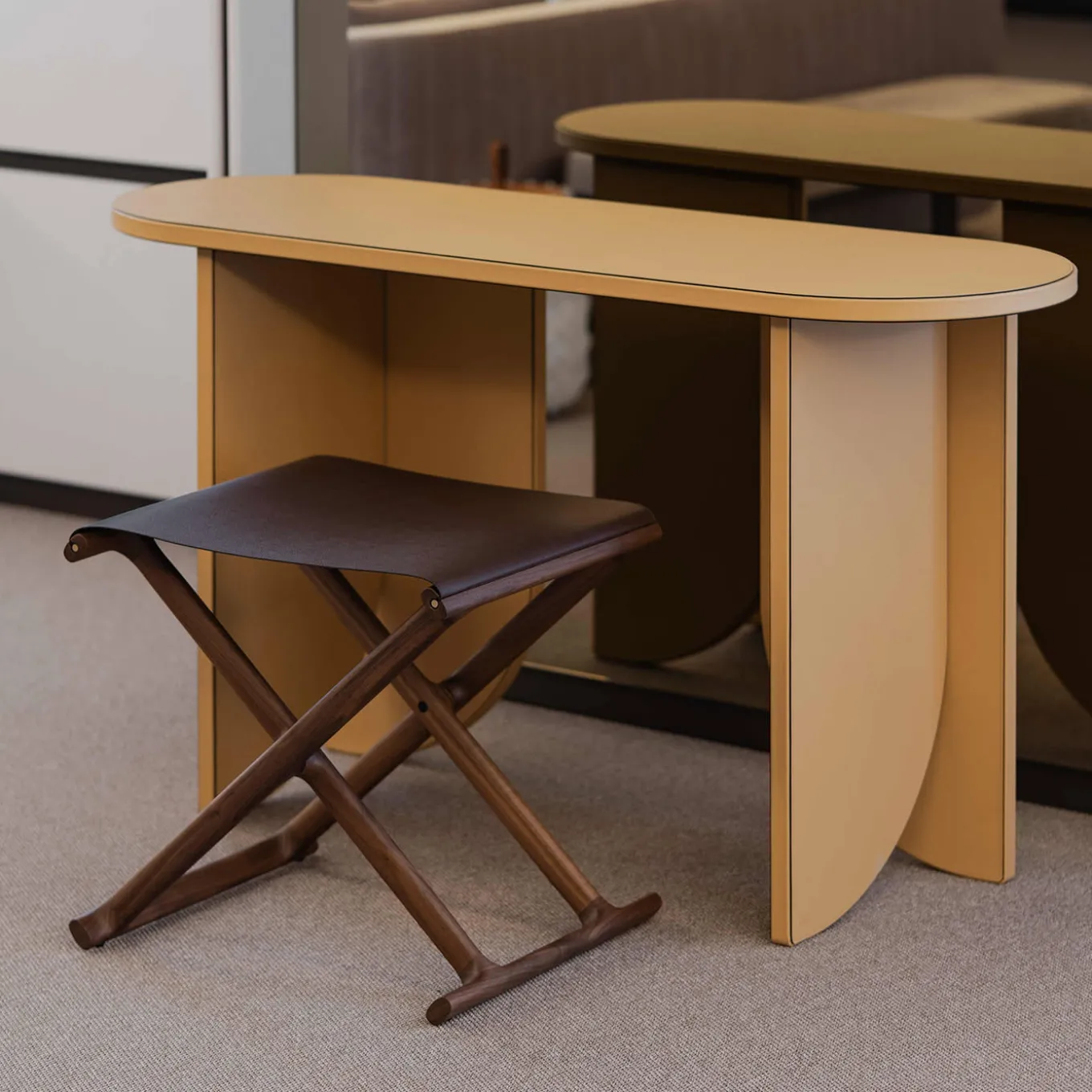 Chelsea Solid Walnut Folding Stool