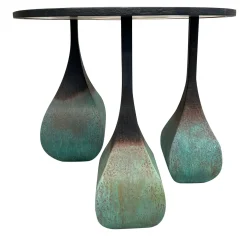 Chess 3-Leg Round Shaded Metal Table