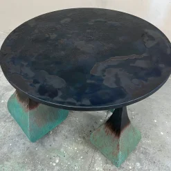 Chess 3-Leg Round Shaded Metal Table