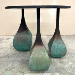 Chess 3-Leg Round Shaded Metal Table