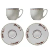 Chinesi Fiori Finiti Set of 2 Tea Cups and Saucers