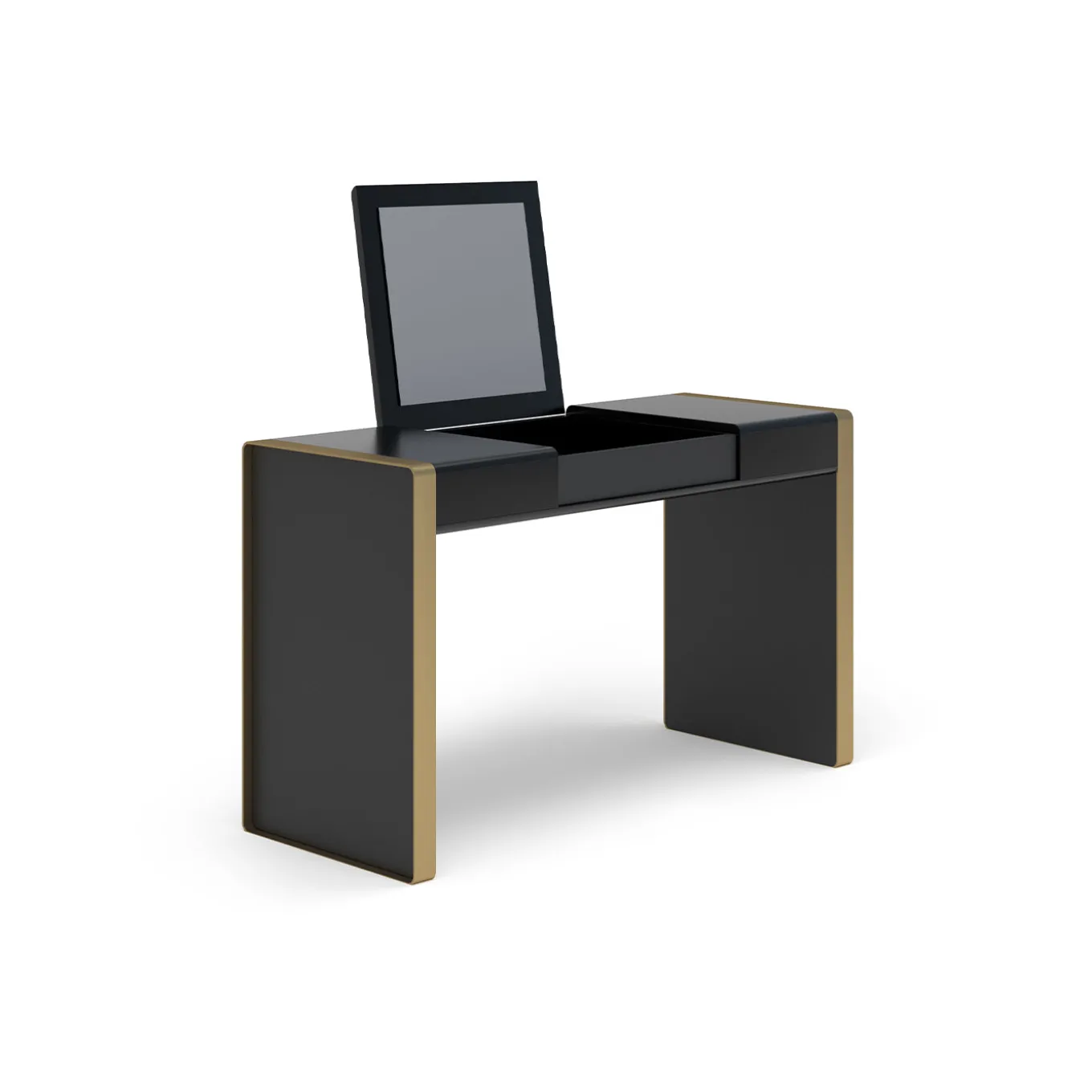Chloè Black Wood Vanity with Mirror
