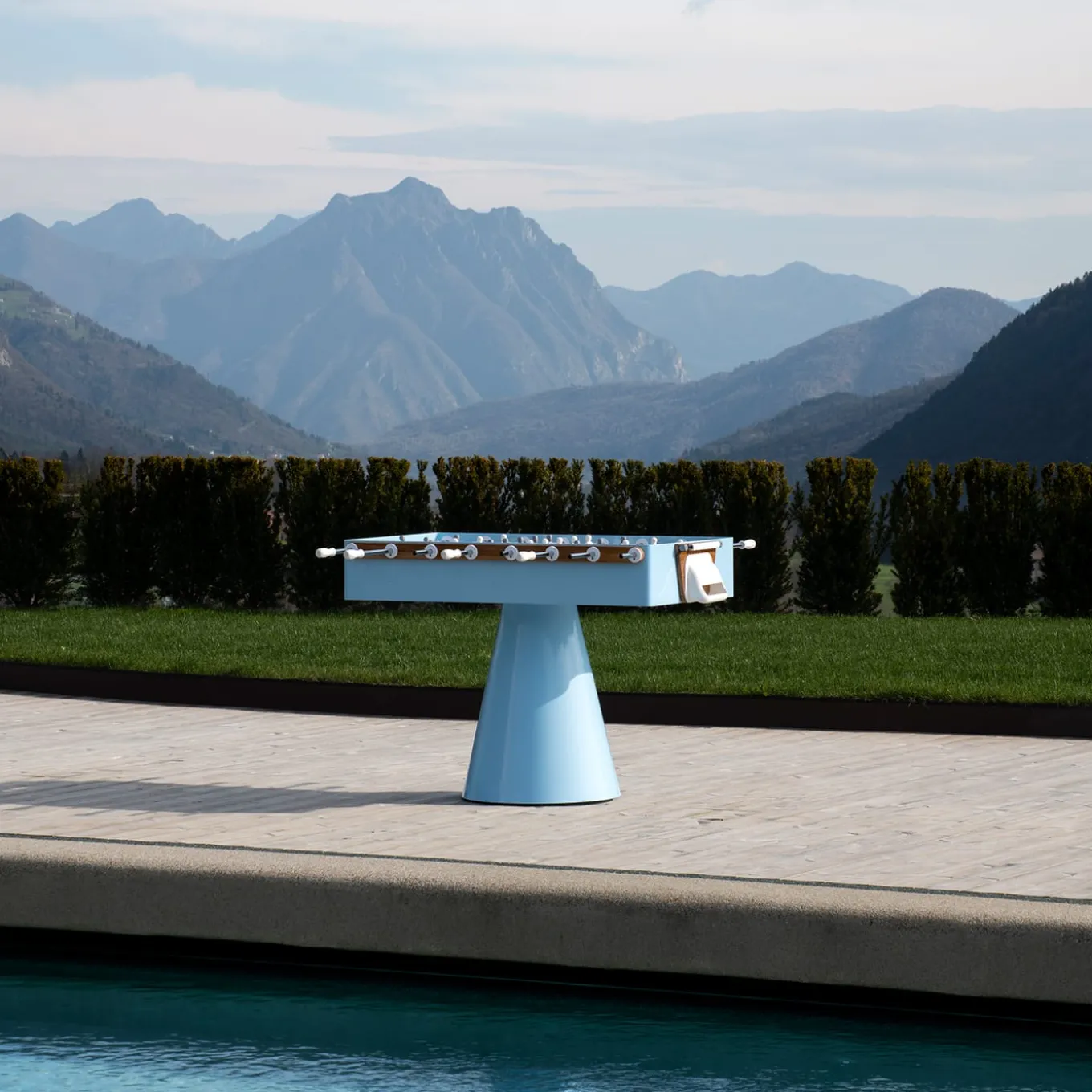 Ciclope Foosball Table Capri Sky Blue by Basaglia + Rota Nodari