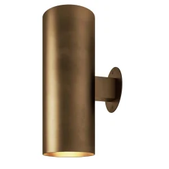 Cilindro Sunshine d150 Light Bronzed Brass Wall Lamp by Marco Pollice