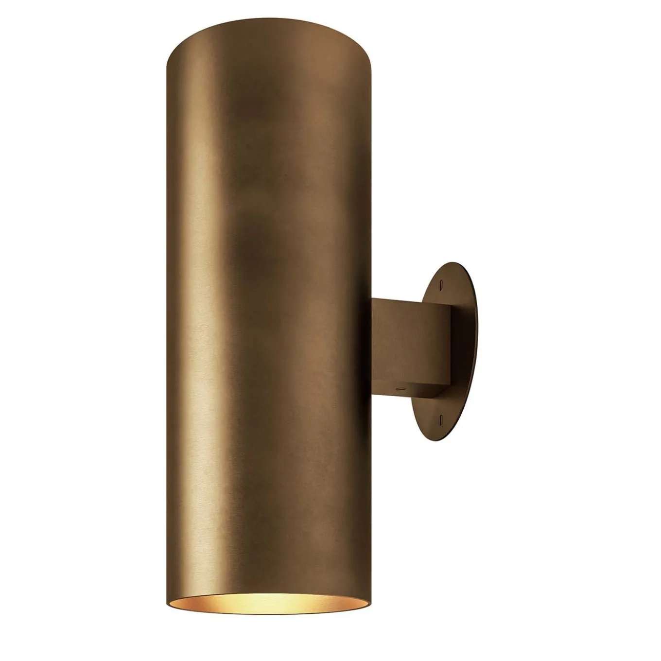 Cilindro Sunshine d150 Light Bronzed Brass Wall Lamp by Marco Pollice