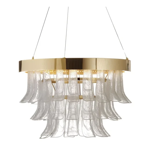 Circle and Glass Single Chandelier