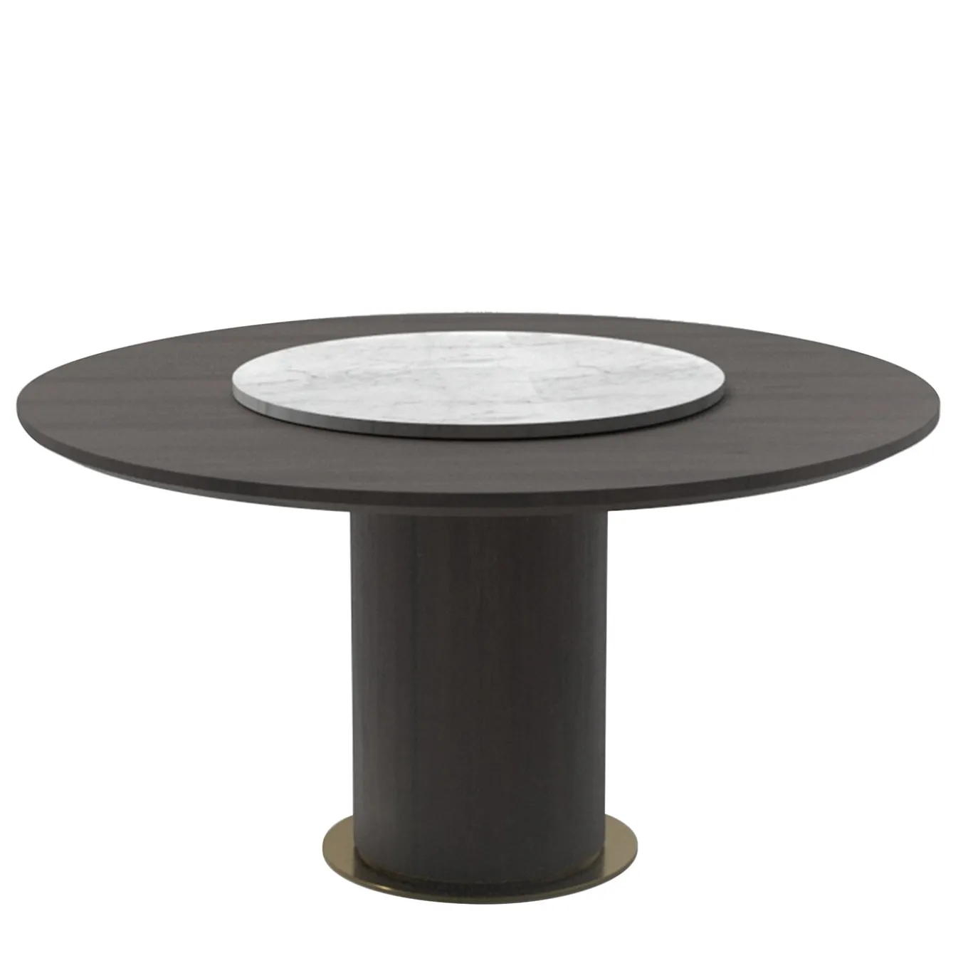 Circle Dining Table with Lazy Susan by Gianluigi Landoni