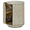 Circle Small Store Barware White Gold Drafted Stucco