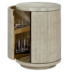 Circle Small Store Barware White Gold Drafted Stucco
