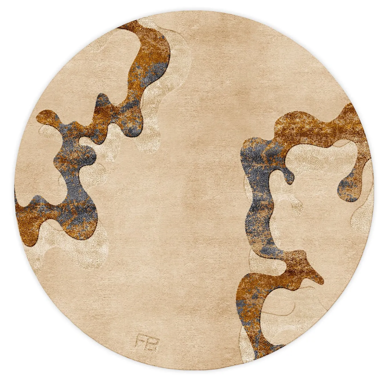 Circular Metamorphosis Wool and Art Silk Rug FB Collection