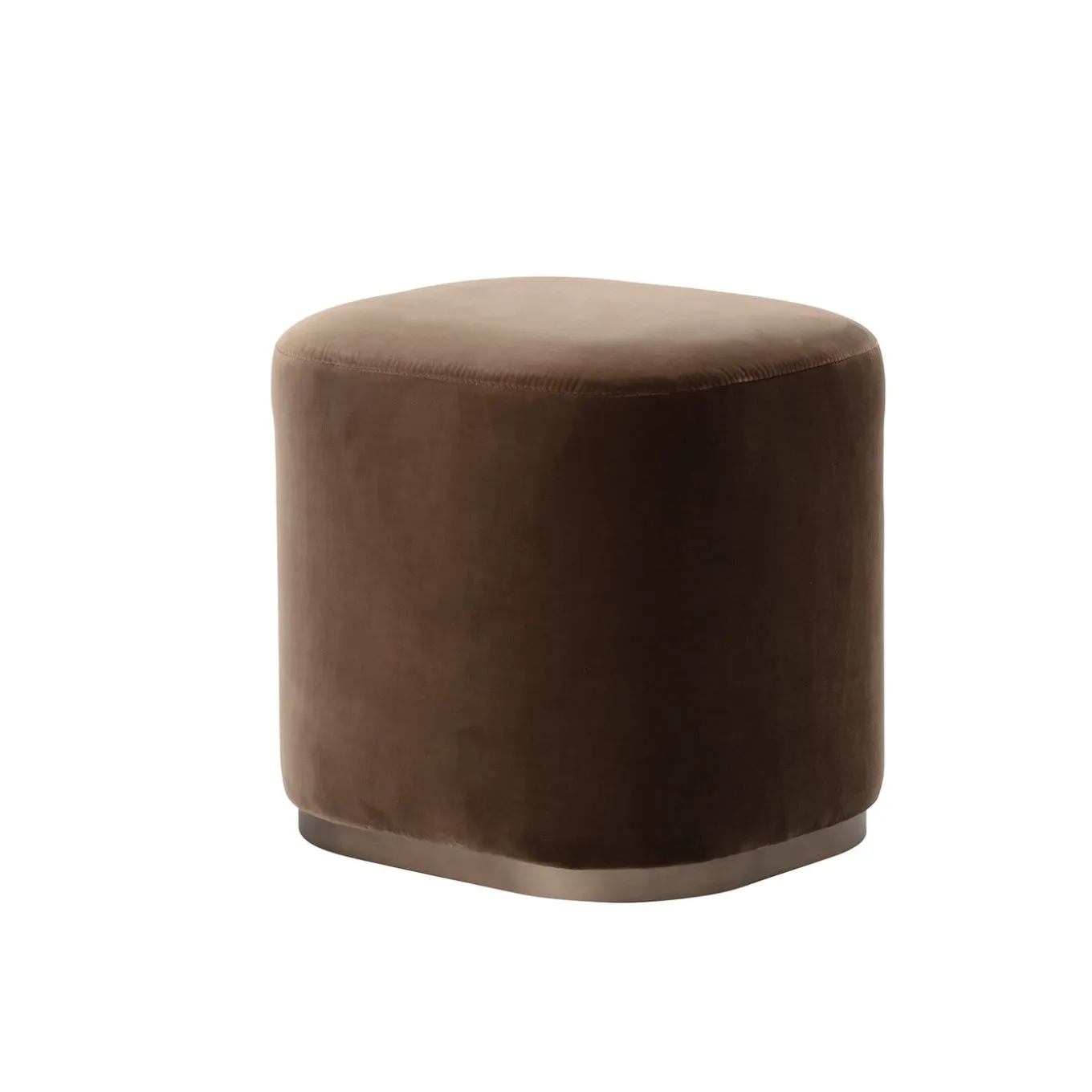 Ciro Brown Pouf by Ciarmoli Queda Studio