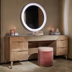 Claire Light Gray Wood Vanity Desk