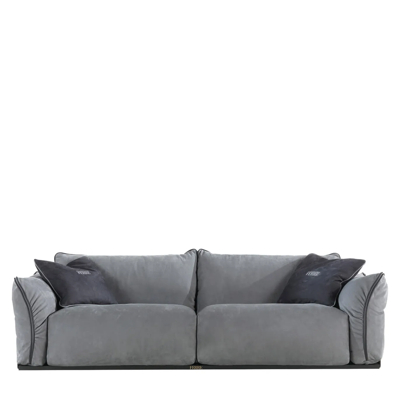Clapton Silver Nabuk Leather Sofa