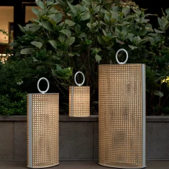 Clara Rechargeable Small White Outdoor Lantern