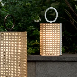Clara Rechargeable Small White Outdoor Lantern