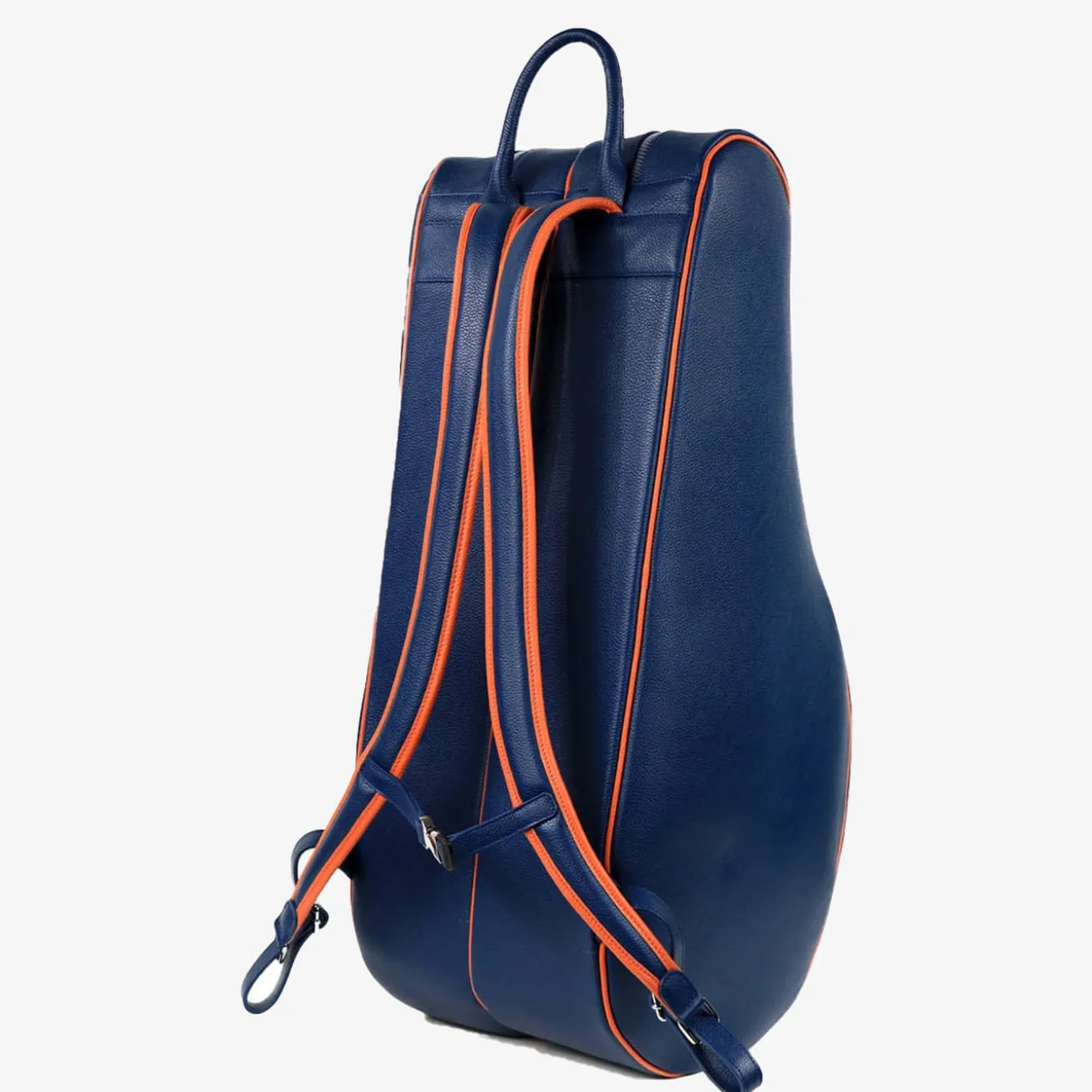 Classic Leather Blue Tennis Backpack