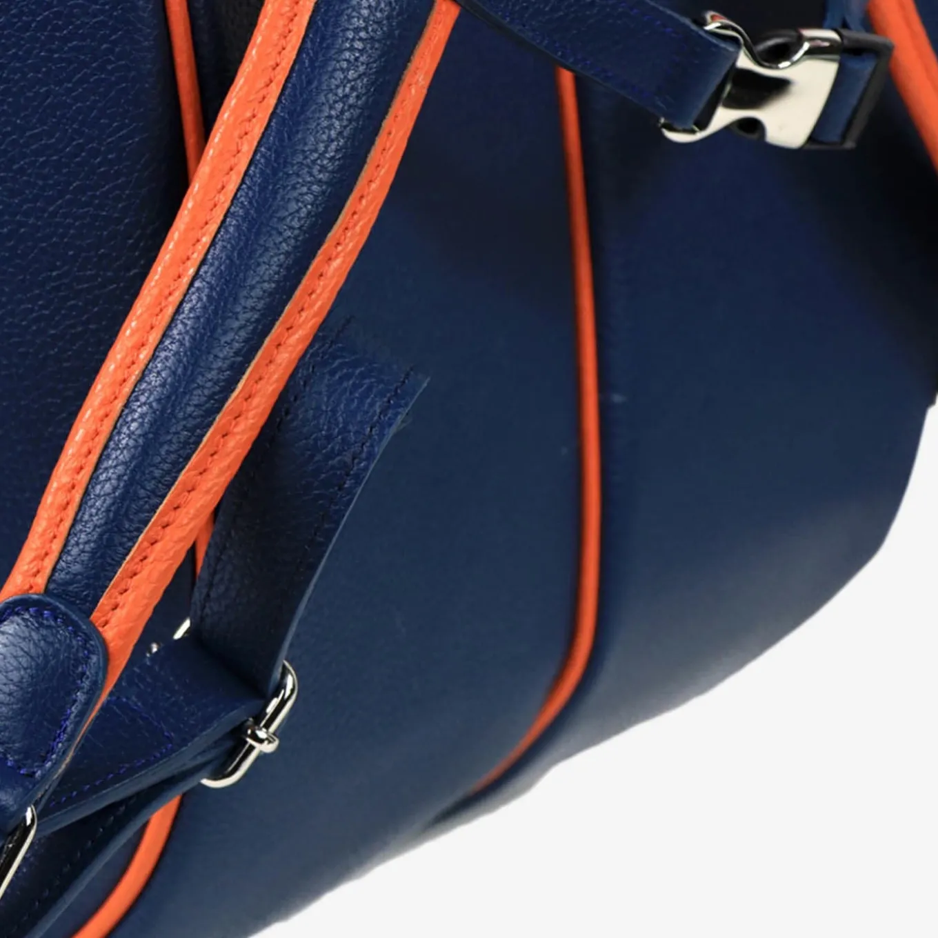 Classic Leather Blue Tennis Backpack