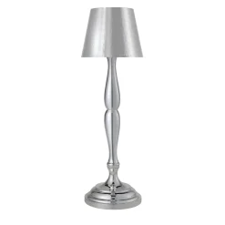 Classic Satin silver Rechargeable Led Table Lamp