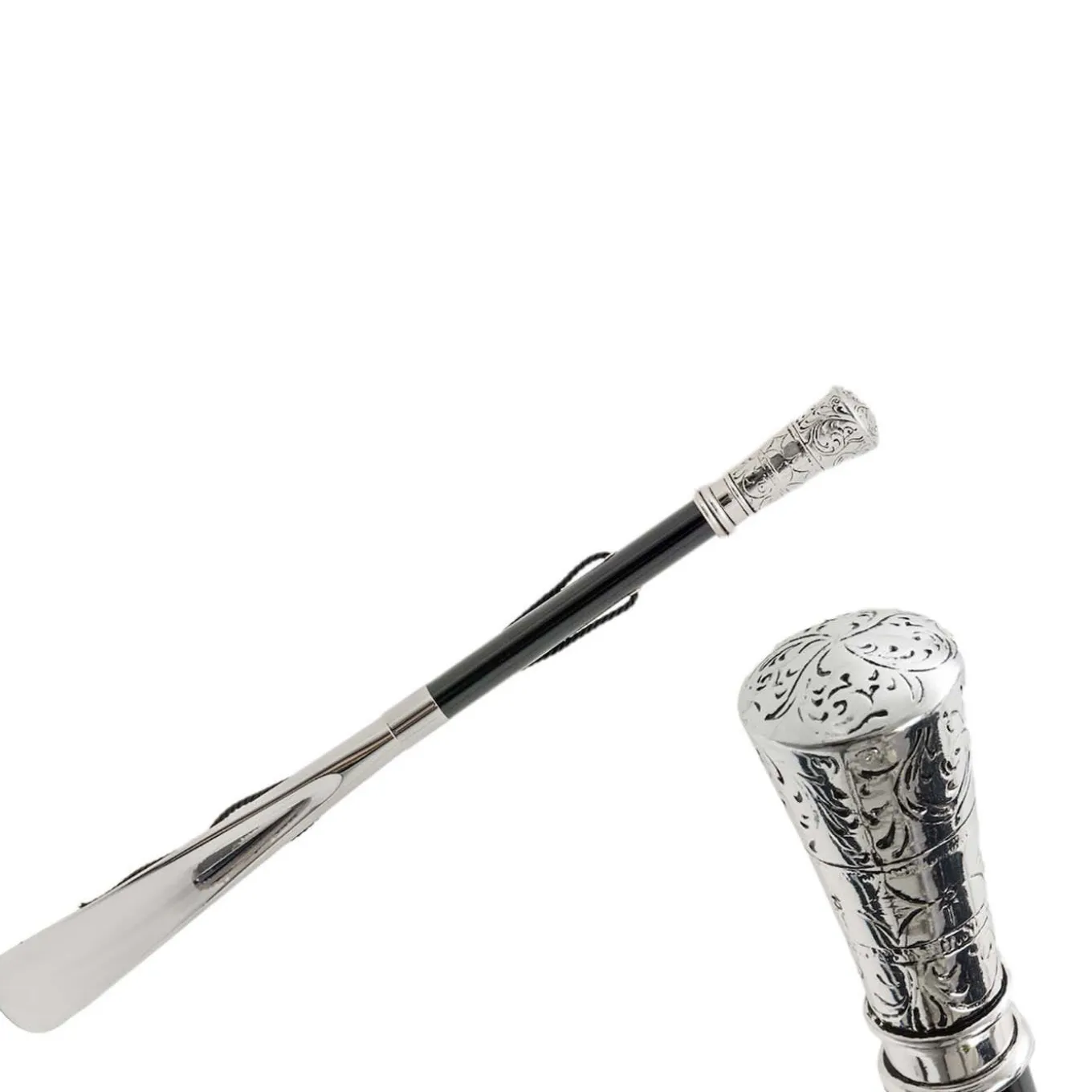 Classic Straight Silver Shoehorn