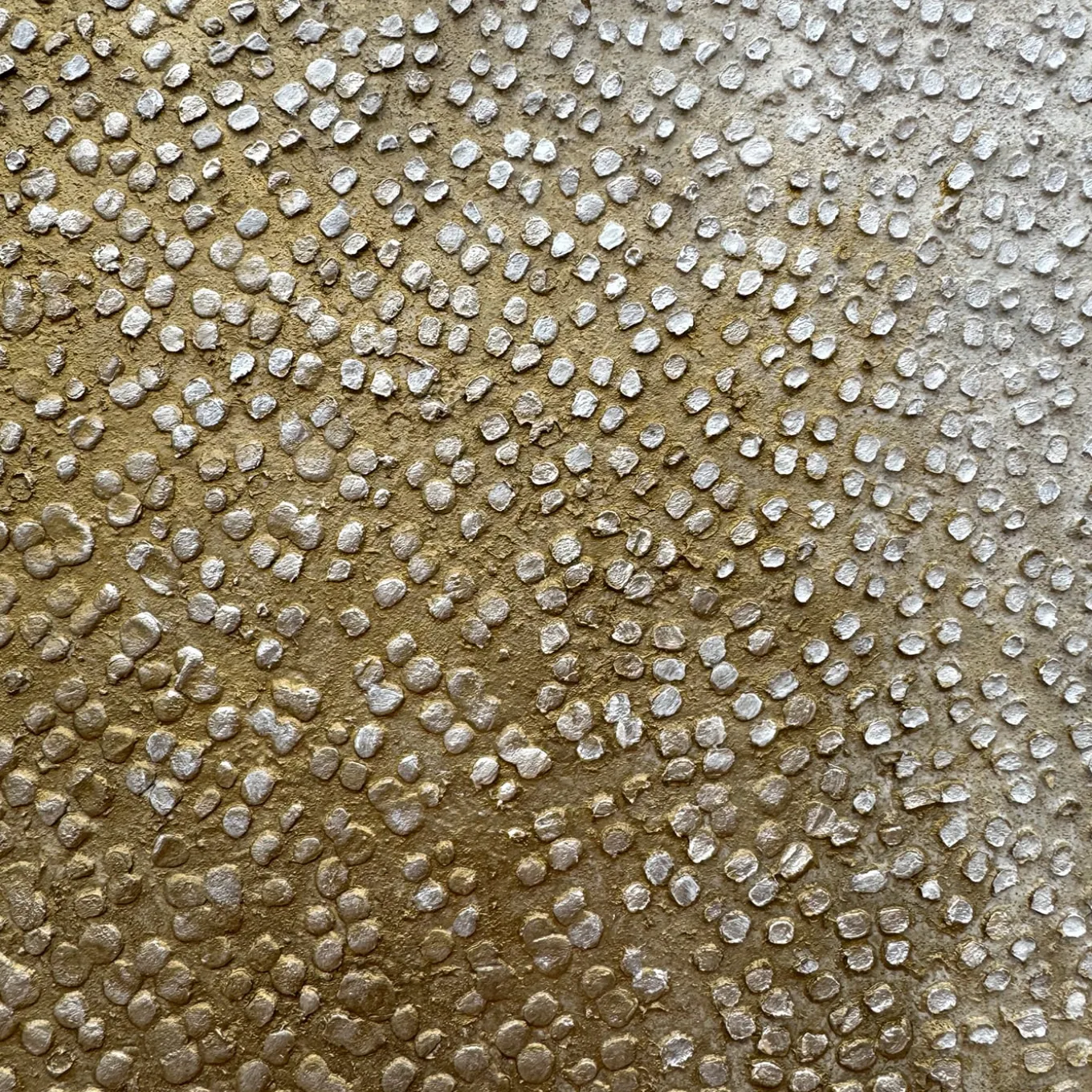 Classical Beige Resin with Bronze Accents Textured Painting