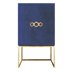 Cleofe Blue Lapis & Gold Bar Cabinet