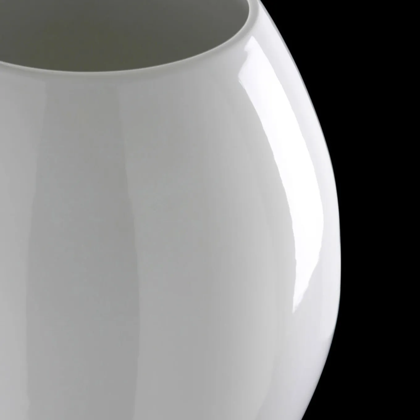 Clessidra Glossy White Decorative Vase
