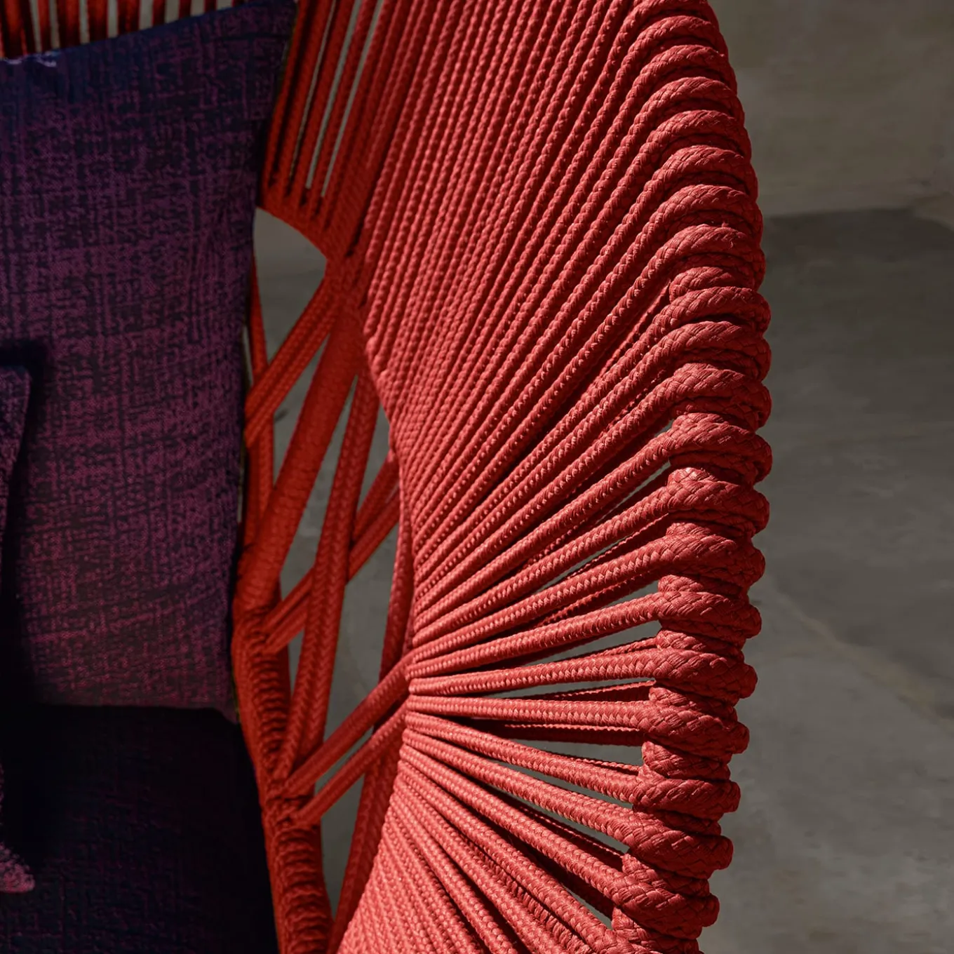 Cliff Deco Red Lounge Armchair by Ludovica & Roberto Palomba