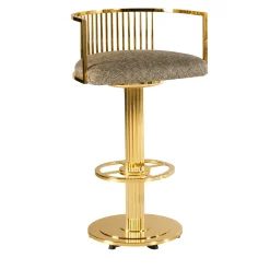 Clio Gold Brass Bar Stool