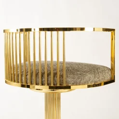 Clio Gold Brass Bar Stool