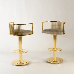 Clio Gold Brass Bar Stool