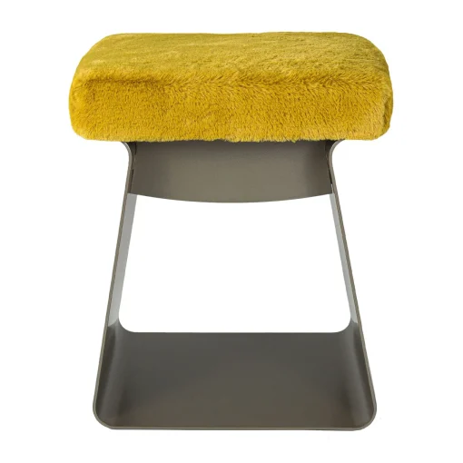 Clio Yellow with Metal Base Stool