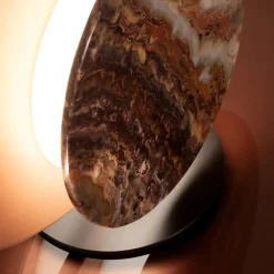 Clis Satin Copper and Purple Onyx Table Lamp