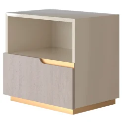 Clizia Open White Bedside Table