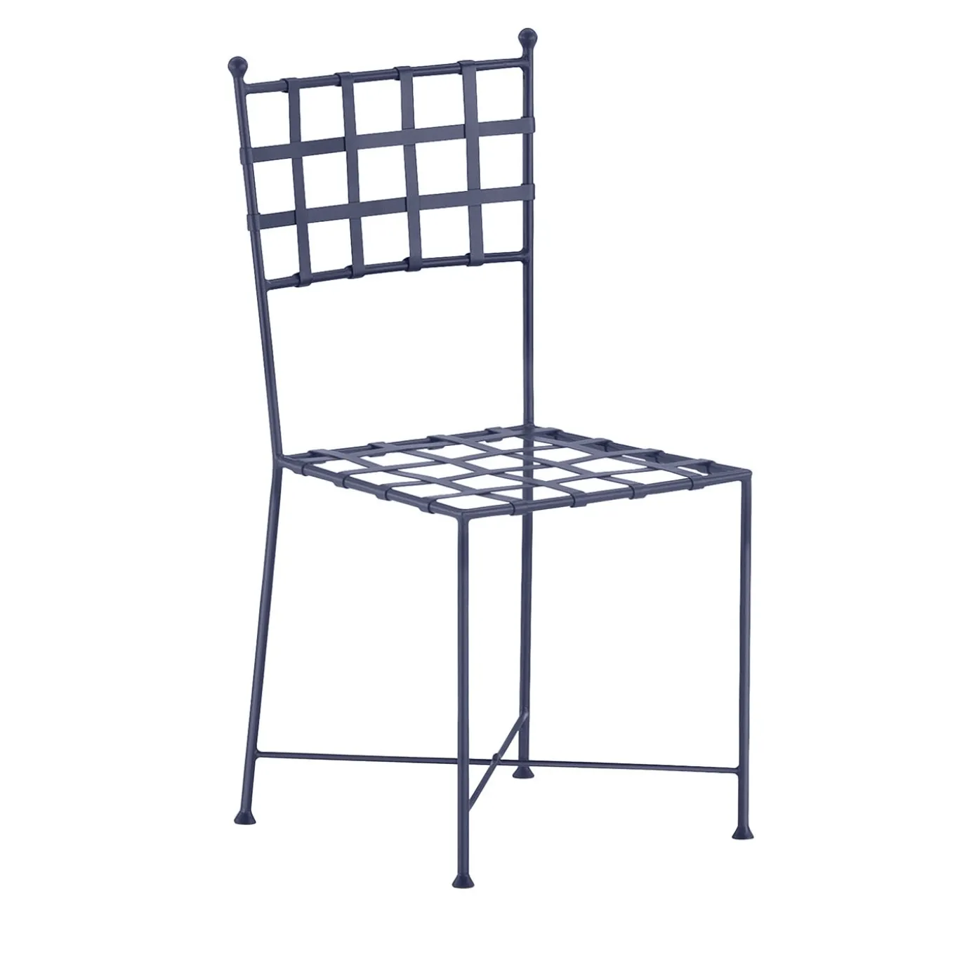 Club Blue Wrought Iron Chair