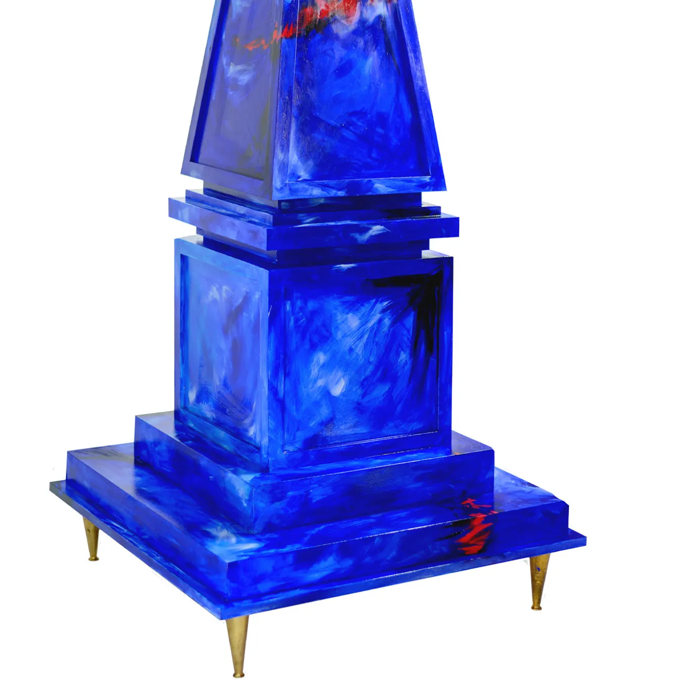 Cobalt Obelisk Sculpture