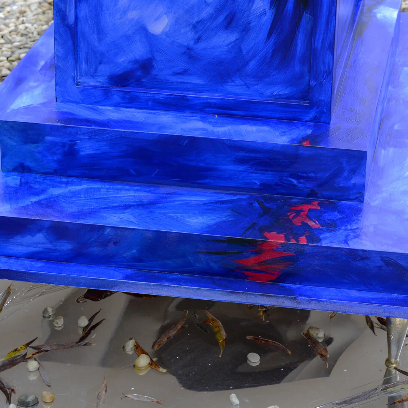 Cobalt Obelisk Sculpture