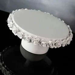 Coco Camelie Flowery White Cake Stand