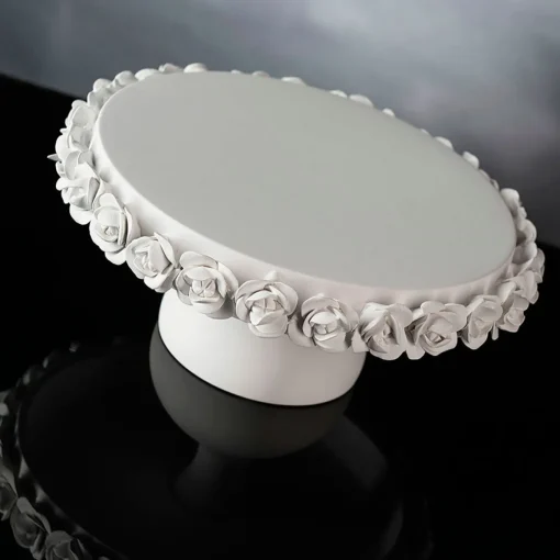 Coco Camelie Flowery White Cake Stand