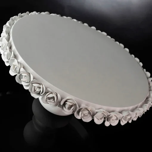 Coco Camelie Flowery White Cake Stand