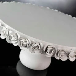 Coco Camelie Flowery White Cake Stand