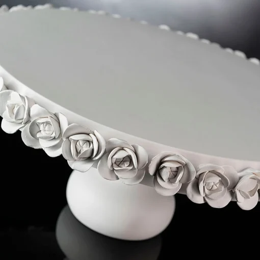 Coco Camelie Flowery White Cake Stand