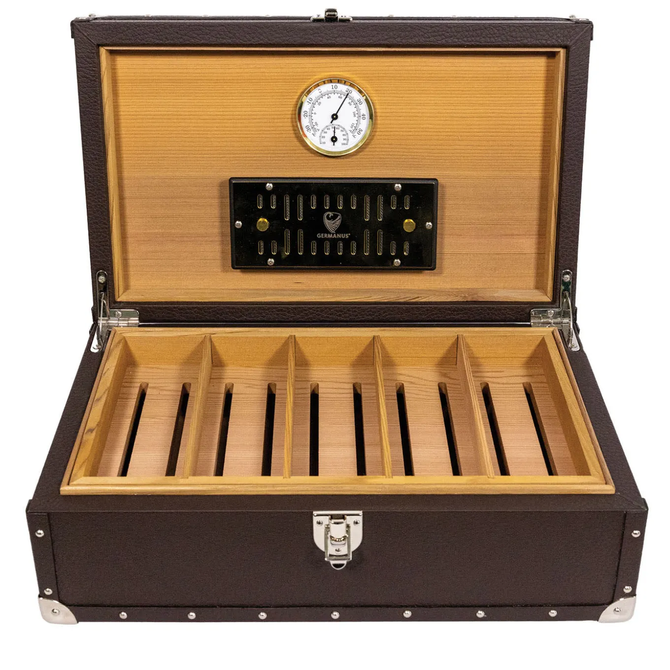 Cocoa Brown Cigar Humidor Box for 100