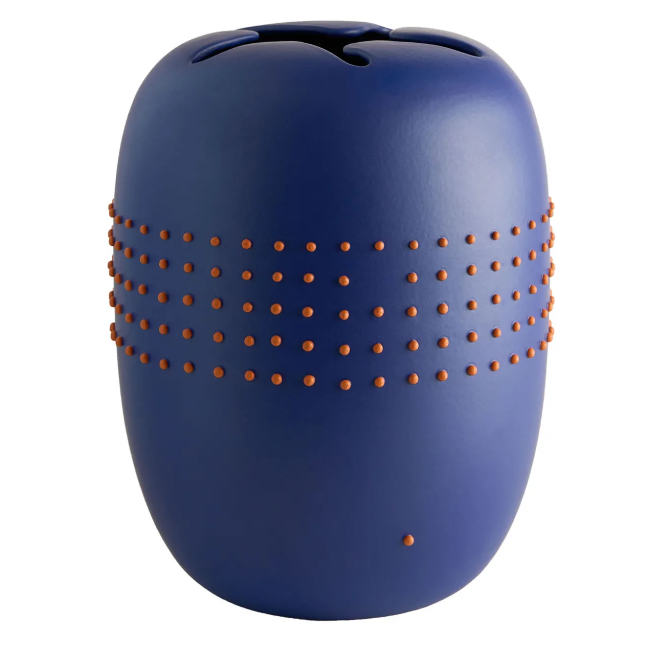 Code Blue Ceramic Vase with Red Dots By Arik Levy