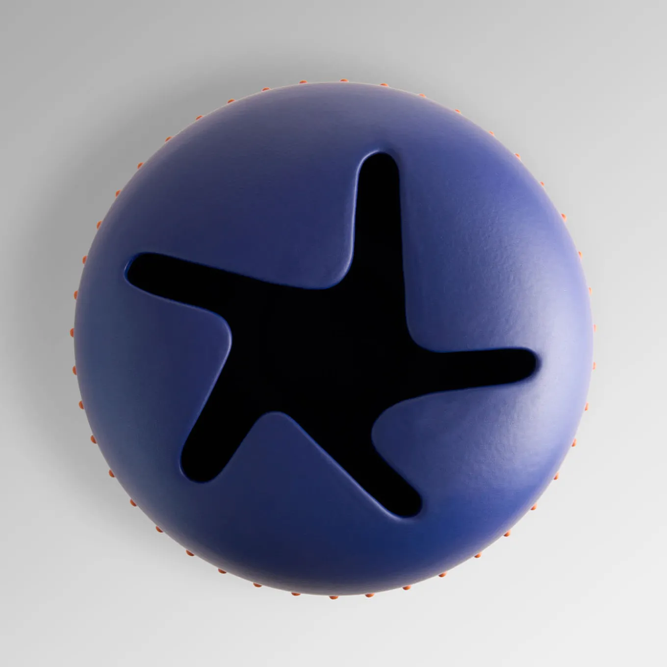 Code Blue Ceramic Vase with Red Dots By Arik Levy