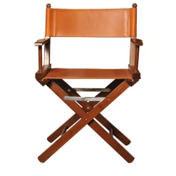 Cognac Leather Director's Chair