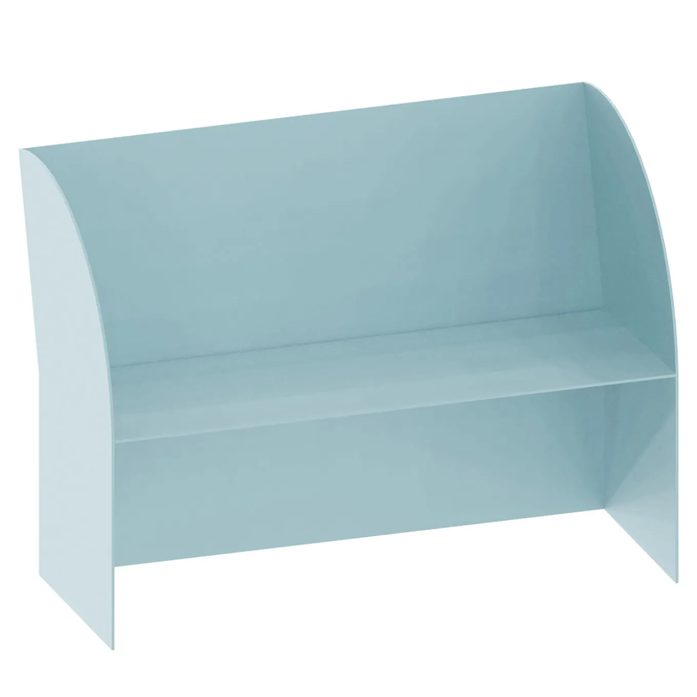 Coimbra 02 Light Blue Aluminum Outdoor Bench