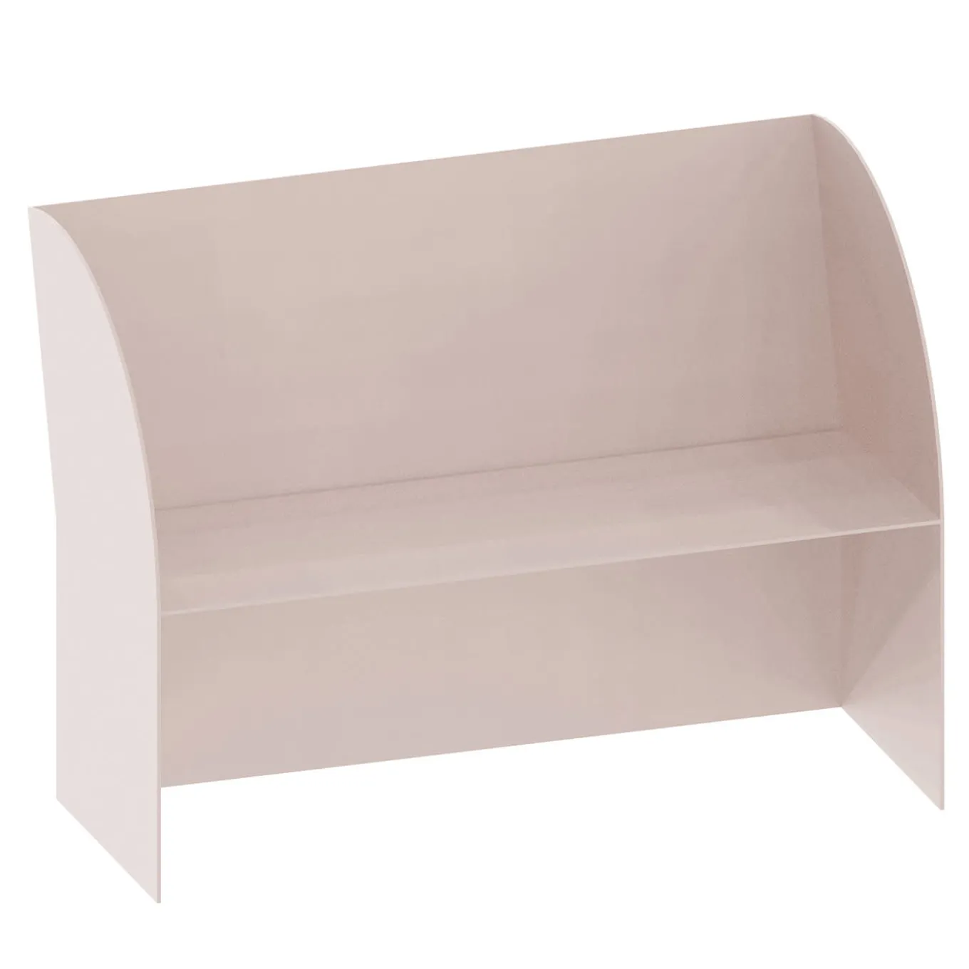Coimbra 02 Pink Aluminum Outdoor Bench