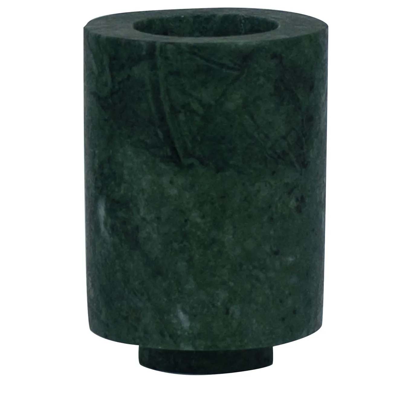 Com Cylindrical Green Guatemala Marble Candler Holder